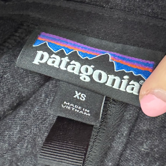 Patagonia Organic Cotton Quilt Full-Zip Hoodie Women's Black XS - Picture 5 of 5